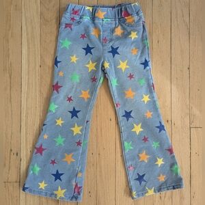 Girls Flapdoodle Star Print Flare Pants, Size 4